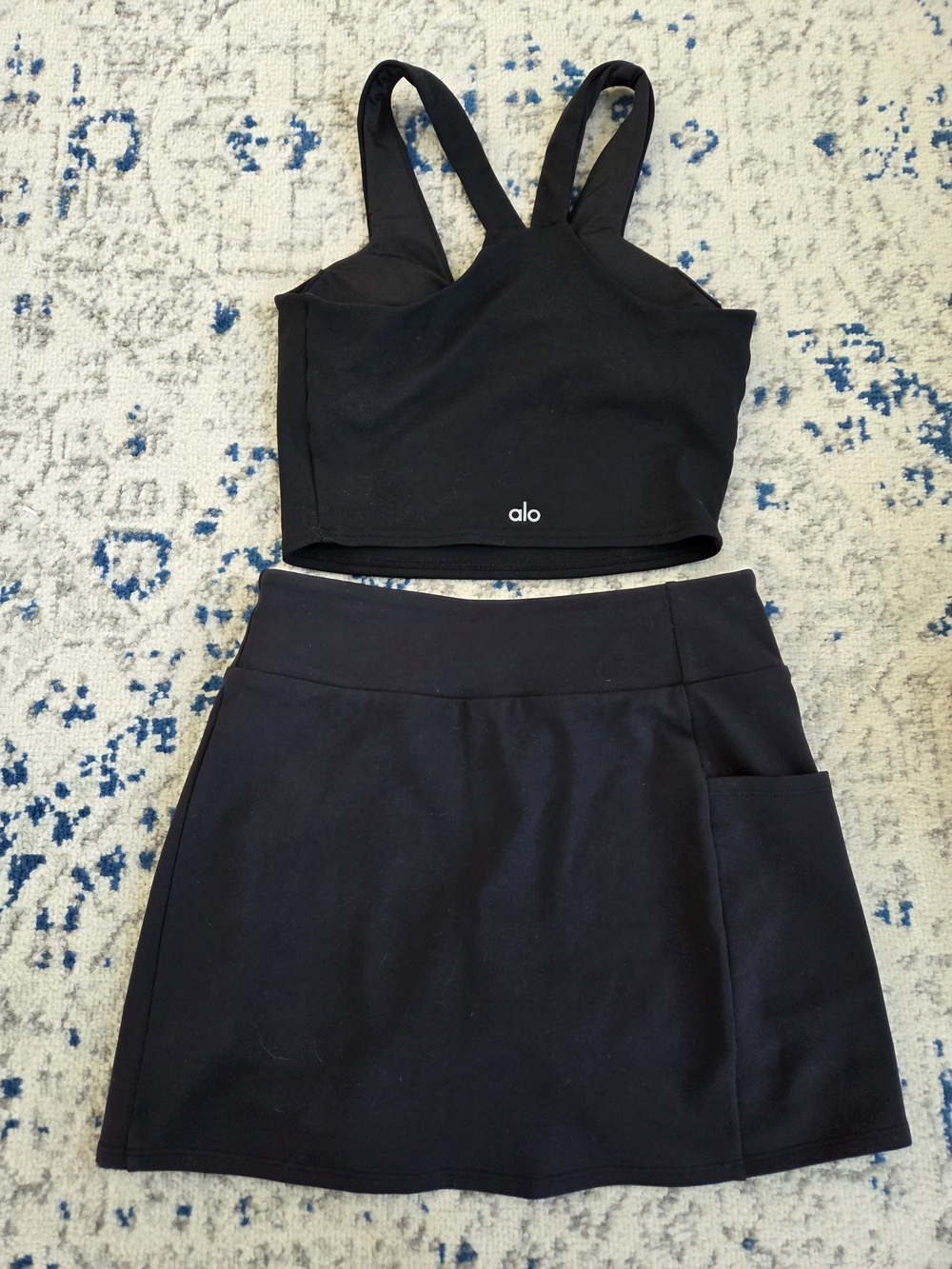 Alo Women's Black Active Skort - Sleek Performance Style